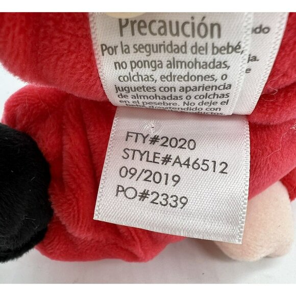 Baby Starters Red Doll Brunette My First Christmas Plush 9 inch Rattle Stuffed - Picture 5 of 6